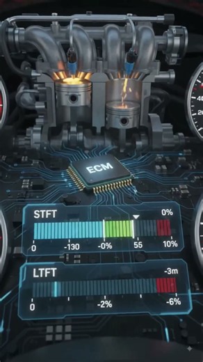 Fuel Trim Explained! STFT vs LTFT in 60 Seconds ⛽ #Car #Fuel trim #MechanicMindMap
