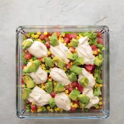 We can’t get enough of this colorful, guilt-free Mexican 10-layer dip. RECIPE: https://www.forksoverknives.com/recipes/mexican-10-layer-dip-2/ | Forks Over Knives