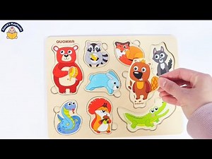 Animal Puzzle Adventure 🐻🦊🐺 | Find the Animals | Learning Video for Toddlers