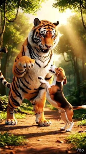 Tiger VS dog dans#Animals fany video macking video