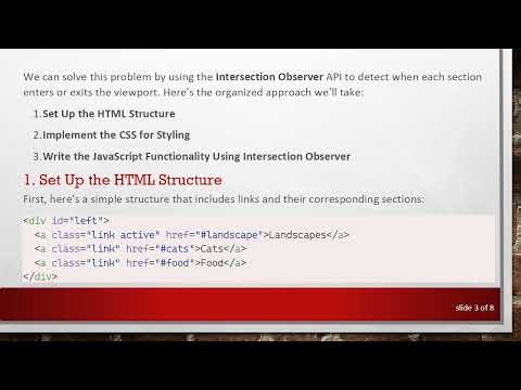 How to Dynamically Add an active Class to Links Based on Viewport Visibility