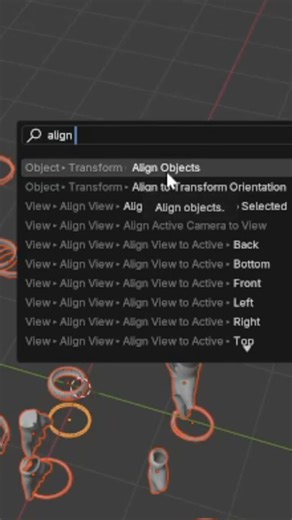 Trick to align multiple objects in blender #blenderustad