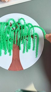 Step-by-Step Yarn Willow Tree Craft #yarncraft #willowtree #diycrafts #handmadeart #fiberart #treecraft #creativework #homedecor #craftideas #textileart | paper craft ideas