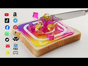 Melting App Logos Into Toast Oddly Satisfying 8K ASMR