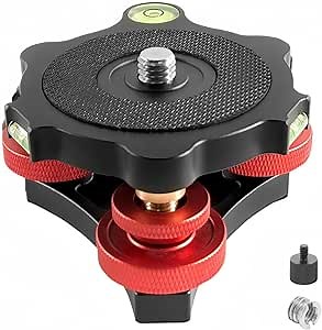Tripod Leveling Head Camera Tripod Leveler Base with +/-5 Degree Precision Adjustment Tripod Head for Panoramic Head Ball Head Camera Video Head