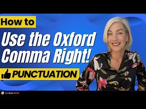 How to Use the Tricky Oxford Comma Correctly!