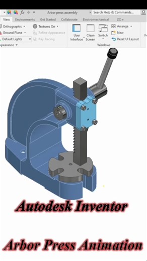 How an Arbor Press Work | 3D Model Animation #AutodeskInventor #MechanicalEngineering #MachineDesign
