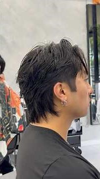 Wolf Cut on Straight Asian Hair #wolfcut #scissorcut #asianhair #houstonbarber