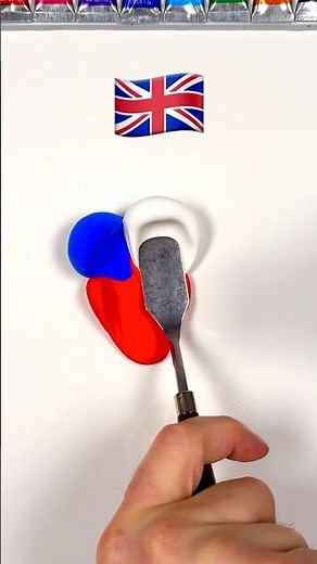 What color do mixed flags make?? (dough edition) #colormixing #satisfying #mixingcolors #flagmixing