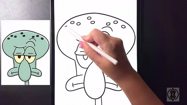 How To Draw Squidward For Beginners | SpongeBob