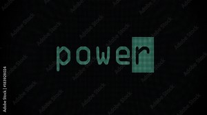 power word text typing writing on old computer lcd led tube tv screen display background blinking animation New quality universal vintage motion dynamic animated retro colorful joyful video