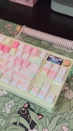 sad girl on Instagram: "one keyboard, four configurations. ✨ this is the zoom TKL dyna from @meletrix2022. the customization for this board is every keyboard builder’s dream. 🤌🏼 here’s my build specs: ✧ milky green case ✧ 1.6mm non flex-cut PCB ✧ PC plate ✧ cork sandwich foam ✧ silica gel particle mounting ✧ @wuque.studio stupid stabilizers ✧ @kineticlabs.store butter switches ✧ @yunzii_keyboard spring garden keycaps i have meletrix’ zoom TKL EE so it was nice to compare the two. the dyna real