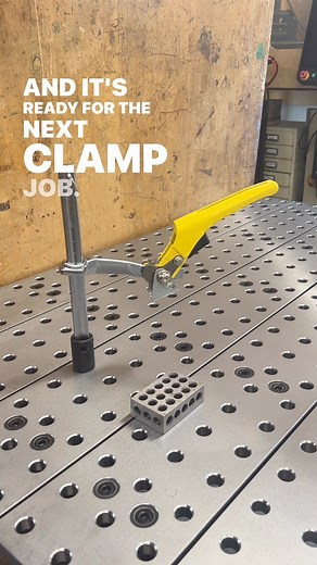 4.9K views · 32 reactions | Clamp it. Ratchet it. Lock it. �The Strong Hand Tools ratcheting fixture clamp makes setup fast and rock solid—perfect for welding tables, fab work, or anything that needs a firm grip and quick release. #StrongHandTools #FixtureTable #WeldingSetup #ShopTools #ClampGameStrong | High Caliber Craftsman Builds | Facebook