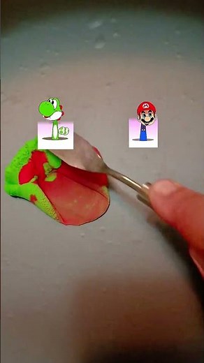 Green + Red Playdough Mix Challenge | Amazing Brown Color Transformation! 🌿❤️ #asmr #supermario