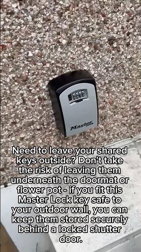 Master lock key safe is a must!!!