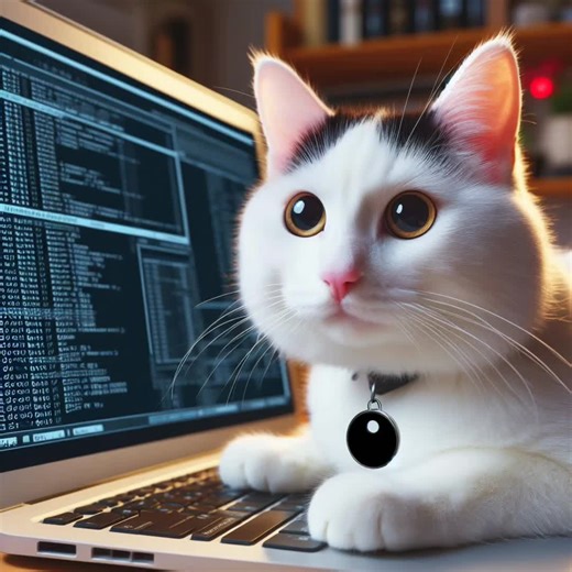 Mittens is hacking the security system#ai #art #fyp #mittens