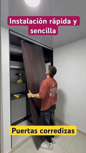 How to install sliding closet doors 🤯 #asmr #diy #homedecor #modernclosets