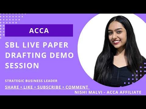 SBL Drafting from Day 1 | ACCA Strategic Business Leader | Live Session Demo ( MENDLOW'S MATRIX)