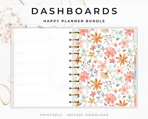 Happy Planner Dashboards, Planner Dividers, Cover Sheets, Printable for Planners & Journals, Cute Planner, Happy Planner Insert, DB003 - Etsy