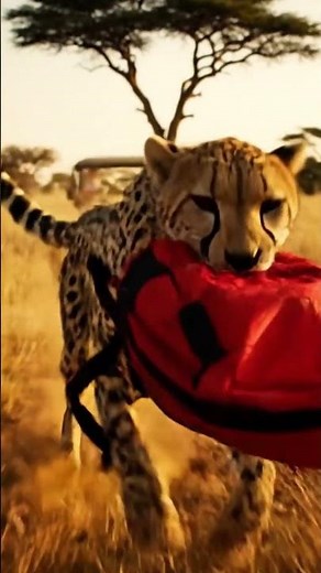 Cheetah Grabs the Wrong Thing! 😱 Climbs Tree in Seconds