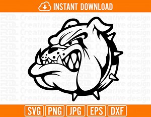 Bulldog Mascot SVG - Png - Eps - Jpg - Dxf Bulldog Svg / Bulldog Clip Art / Bulldog Head / Bulldog Mom Svg / Bulldog Png / Instant Download - Etsy