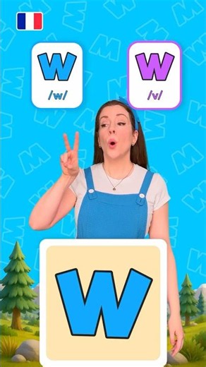 "W" sound in French - Learn to talk and read 🇲🇫 #learning #phonics #kids #toddlers #preschool