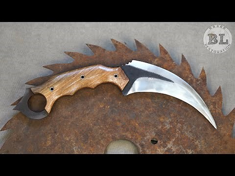 Making A Karambit Knife From A Saw Blade