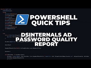 PowerShell Quick Tips : DSInternals Generate AD Password Quality Report