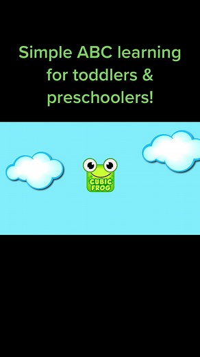 Toddlers learn the alphabet with this fun kid’s sing along! The ABC song teaches letters to toddlers plus builds important, basic vocabulary. Simple lyrics make learning the alphabet for toddlers easy plus the colorful, silly graphics make alphabet #cubicfrog #educationalapp #abclearning #alphabetsong #preschoolteacher #momsoftiktok #dadsoftiktok #viral #parentsoftiktok #appstore #googleplay #teachersoftiktok #singalong #abc