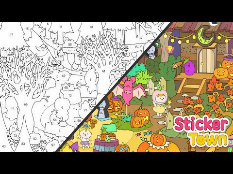 StickerTown Puzzle: Color book (by ACTIONFIT) IOS Gameplay Video (HD)