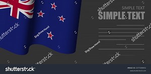 New Zealand Flag Banner Rectangle Backgroundnew Stock Vector (Royalty Free) 2277200051 | Shutterstock