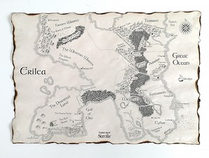 Throne of Glass Map, Erilea, Aged Paper Print - Etsy