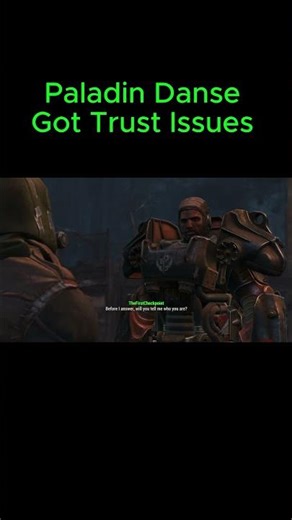 Paladin Danse Always Suspects the Worst #fallout #fallout4 #shorts