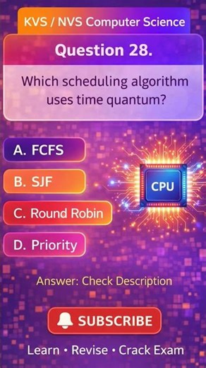 KVS Computer Science MCQ 😱 | OS Scheduling Question | Time Quantum Confusion