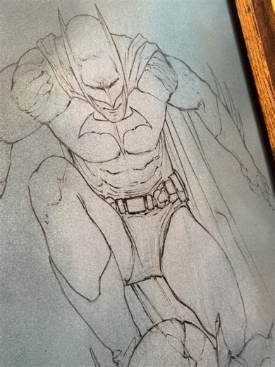 Riccardo Federici on Instagram: "Work in progress of a pre-commission oil painted, A3 size, for Nycc 2025 Do you want a commission for NYCC 2025? To get on the list and get my pricing, click on the website https://www.fletchforward.com/fletchasketch/riccardo-federici #dccomics #batman #commission #nycc #illustration #comicollector #drawing #art #artcollector #commission #comics @fletch.a.sketch1"