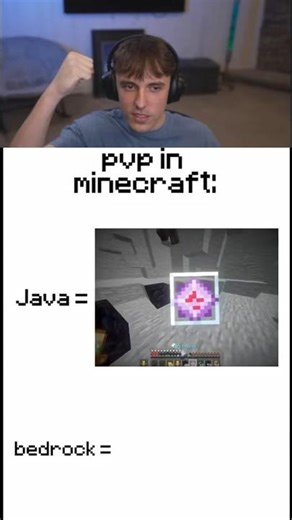 Pvp in bedrock vs java #shorts #minecraft #gaming #minecraftshorts