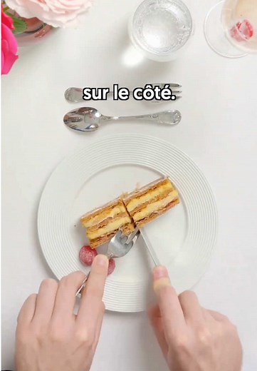 Bien couper un mille-feuille 🍰 Astuce simple