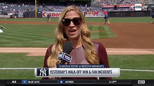 Discussing yesterday's walk-off win, Gerrit Cole, and more with Meredith Marakovits in the Clubhouse report. | YES Network