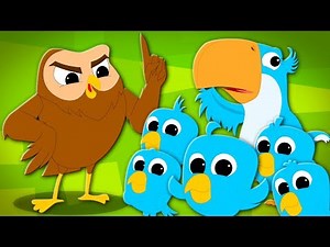 Five Little Birds | Nursery Rhymers Songs For Children | Video For Kids And Babies