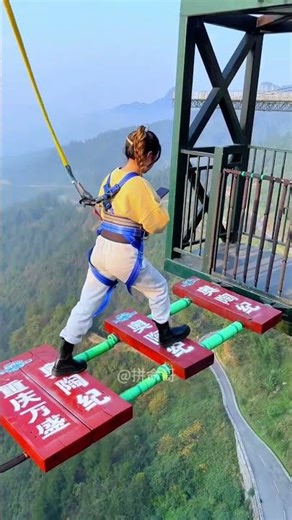 Bungee Jumping With Rope In Beautiful Place:Asmr Bungee Jumping