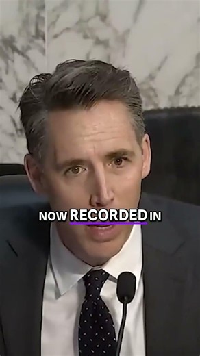 Josh Hawley Reads DOJ Memo During Senate Hearing