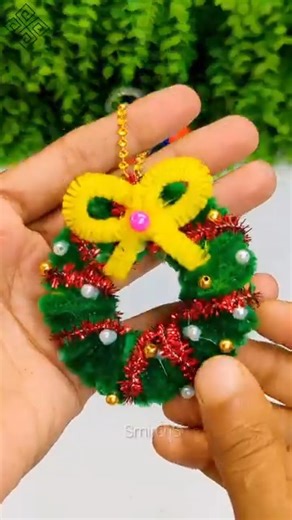 121K views · 1.2K reactions | How to Make Mini Christmas Wreath using Chenille Stems Pipe Cleaner | SmirchS | Facebook