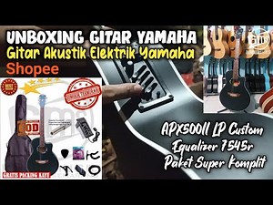 UNBOKING 🎸 Gitar Akustik Elektrik Yamaha APX500II LP Custom Equalizer 7545r Paket Super Komplit