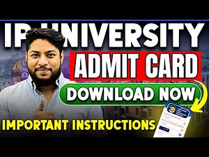 IP University Admit card out💥How to download Important Instructions✅