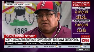 With eight beds for about 12,000 residents and the closest ICU three hours away, the Cheyenne River Sioux Tribe is refusing South Dakota government's request to remove coronavirus checkpoints in their hopes to prevent an outbreak. https://cnn.it/2yDdPQx | CNN Replay