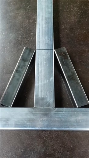 Genius Making a curved corner on a square pipe simple tricks #shorts #welding #cuttingskills