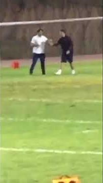 Kid streaks at highschool game