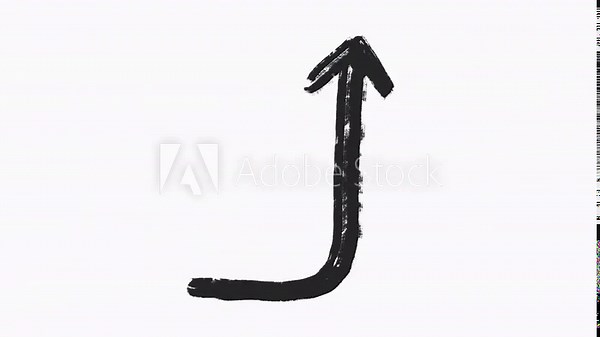 A Set of arrows: Hand-drawn animation of a street graffiti brush stroke paint, rough line on a transparent background, alpha channel.