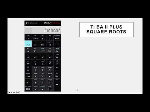 How to Calculate the Square Root of a Number on the TI Ba II Plus Calculator