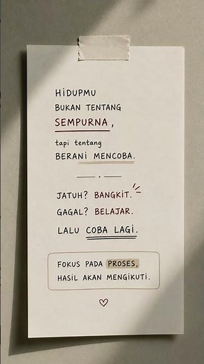 Hidup Bukan Tentang Sempurna, Tapi Berani Mencoba | Kata-Kata Motivasi Kehidupan yang Menguatkan